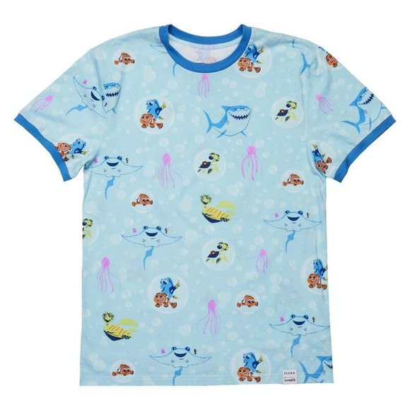 Loungefly Disney Pixar Finding Nemo 20th Anniversary Unisex Ringer Tee Sz 2XL - Picture 8 of 10